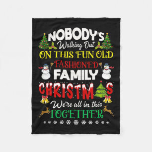 Couverture Polaire Noël en famille Nous sommes tous ensemble Joyeux