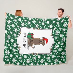 Couverture Polaire Noël Père Noël Chocolat Labrador Retriever Cute