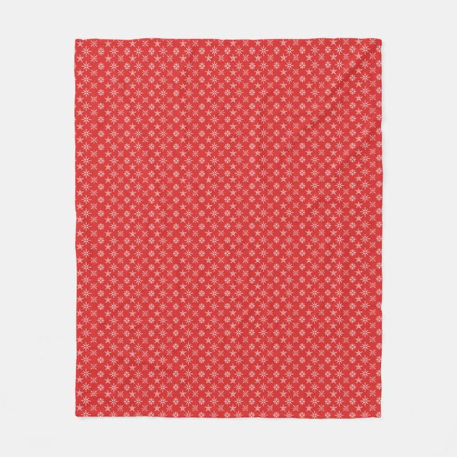 Couverture Polaire Noël Rouge Blanc Élégant Vacances (Devant)