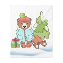Noël Teddy Bear Couple avec cadeau