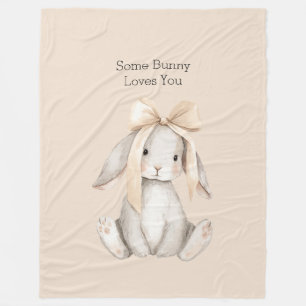 Couverture Polaire Nœud Rose Féminin Some Bunny Vous Aime