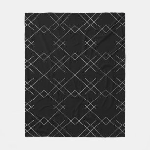 Couverture Polaire Noir argenté, cool, élégant, simple motif moderne