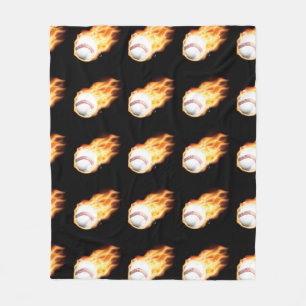 Couverture Polaire Noir de baseball