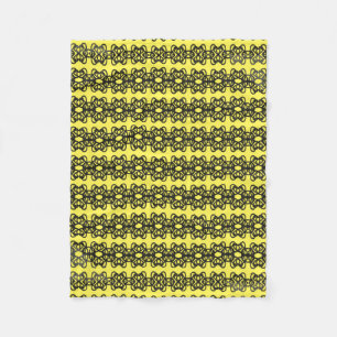 Couverture Polaire Noir et jaune