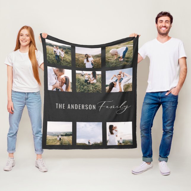 Couverture Polaire Noir moderne minimcontemporain simple 9 photo (En situation)