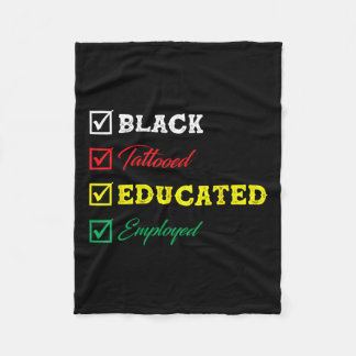 Couverture Polaire Noir Tatoué Employé Afro Noir Histor