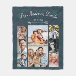 Couverture Polaire Nom de famille personnalisé et collection de photo
