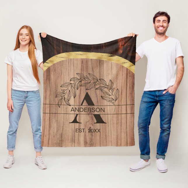 Couverture Polaire Nom de famille rustique (En situation)