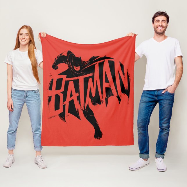 Couverture Polaire Nom de la brosse d'encre Batman (En situation)