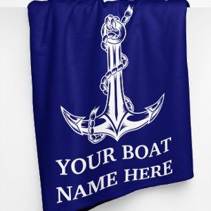 Couverture Polaire Nom du bateau de la corde de Ancre marine Vintage
