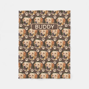 Couverture Polaire Nom du chien du Motif photo de animal de compagnie