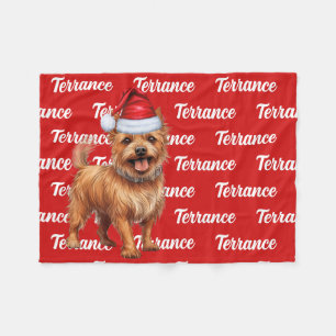 Couverture Polaire Nom du chien Terrier australien Patterned Christma