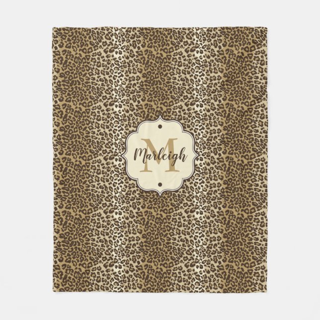 Couverture Polaire Nom du monogramme personnalisé de l'Empreinte de l (Devant)