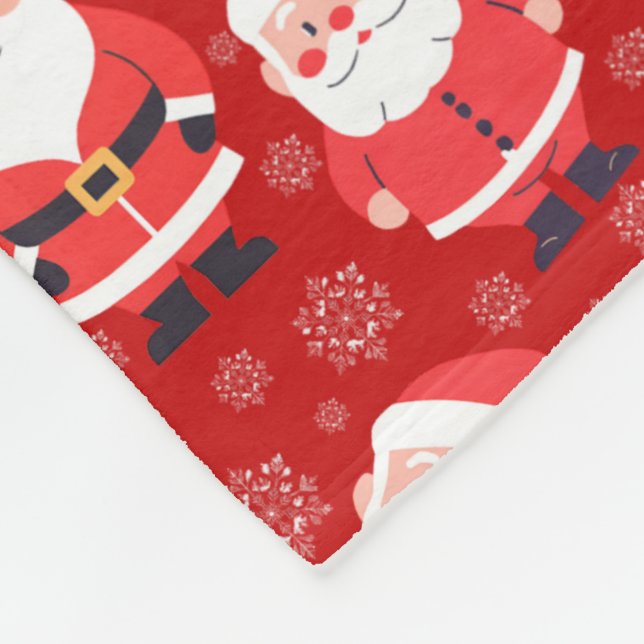 Couverture Polaire Nom du Motif de Noël de Père Noël Fun (Coin)