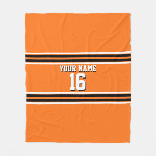 Couverture Polaire Nom fait sur commande orange de nombre de Jersey