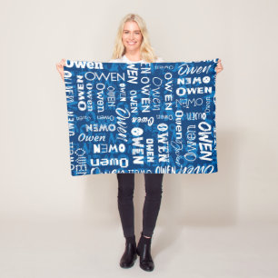 Couverture Polaire Nom fait sur commande personnalisé pour Owen