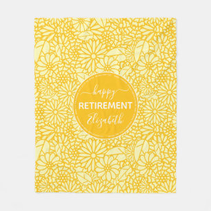 Couverture Polaire Nom floral jaune de la retraite