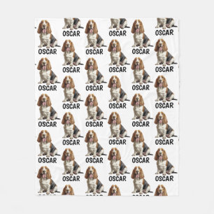 Couverture Polaire Nom personnalisé Basset Hound