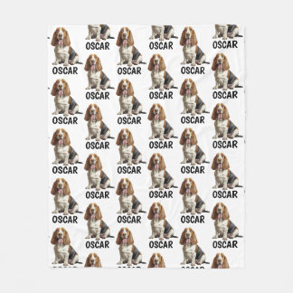 Couverture Polaire Nom personnalisé Basset Hound