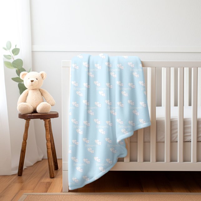 Couverture Polaire Nom personnalisé Blanket Bébé Cadeau Cadeau fille  (Créateur téléchargé)