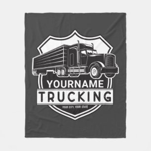 Couverture Polaire NOM personnalisé Camions Big Rig Semi Trucker