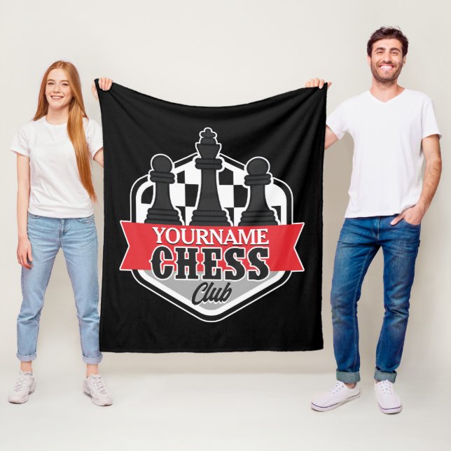 Couverture Polaire Nom personnalisé Chess Player Club Checkmate (En situation)