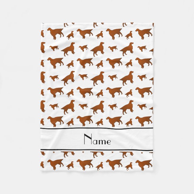 Couverture Polaire Nom personnalisé Chiens de sanglier blanc irlandai (Devant)
