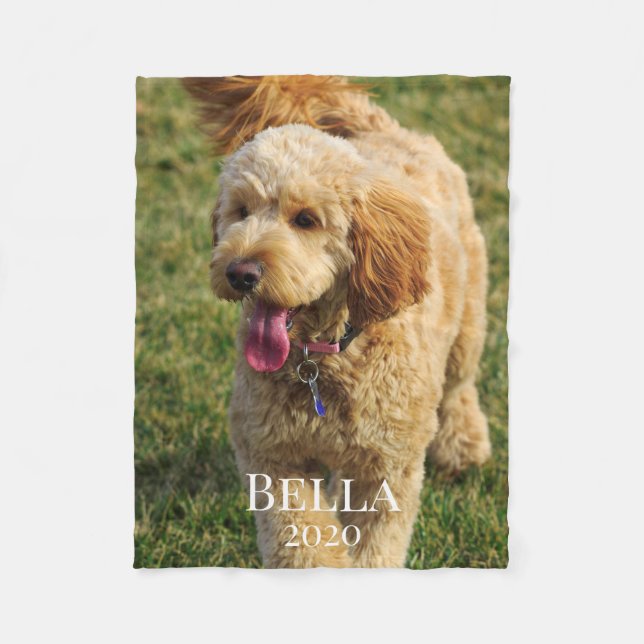 Couverture Polaire Nom personnalisé Goldendoodle Dog (Devant)