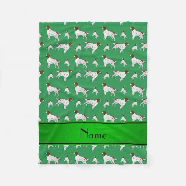 Couverture Polaire Nom personnalisé green Anglais Setter (Devant)