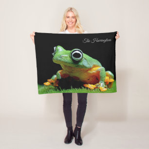 Couverture Polaire Nom personnalisé Grenouille