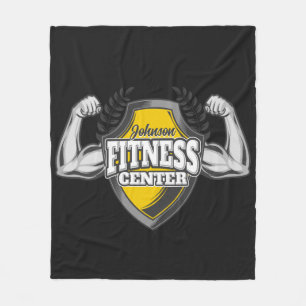 Couverture Polaire Nom personnalisé Muscle Fitness Trainer Gym