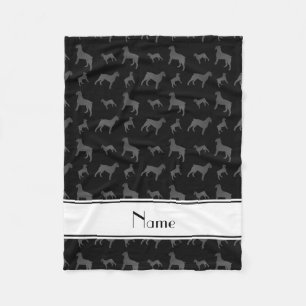 Couverture Polaire Nom personnalisé noir Giant Schnauzer chiens