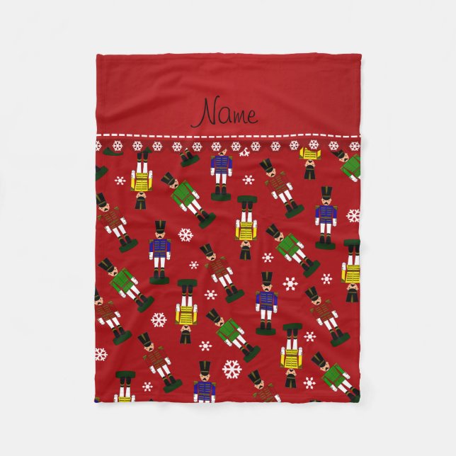 Couverture Polaire Nom personnalisé noix rouge (Devant)