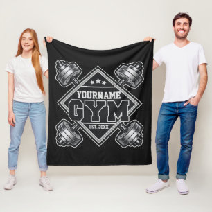 Couverture Polaire Nom personnalisé Poids Accueil Crossfit Gym