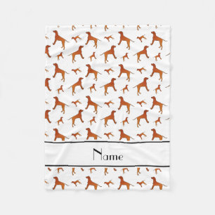 Couverture Polaire Nom personnel Rhodésien blanc ridgeback chiens