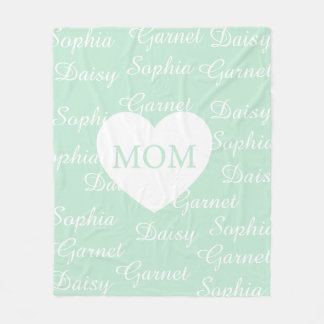 Couverture Polaire Noms de famille de la famille Green Elegant Script