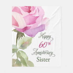 Couverture Polaire Nonagénaire jubilé catholique rose rose 60e annive