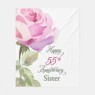 Couverture Polaire Nonne 55e Anniversaire Sœur Catholique Jubilé Rose