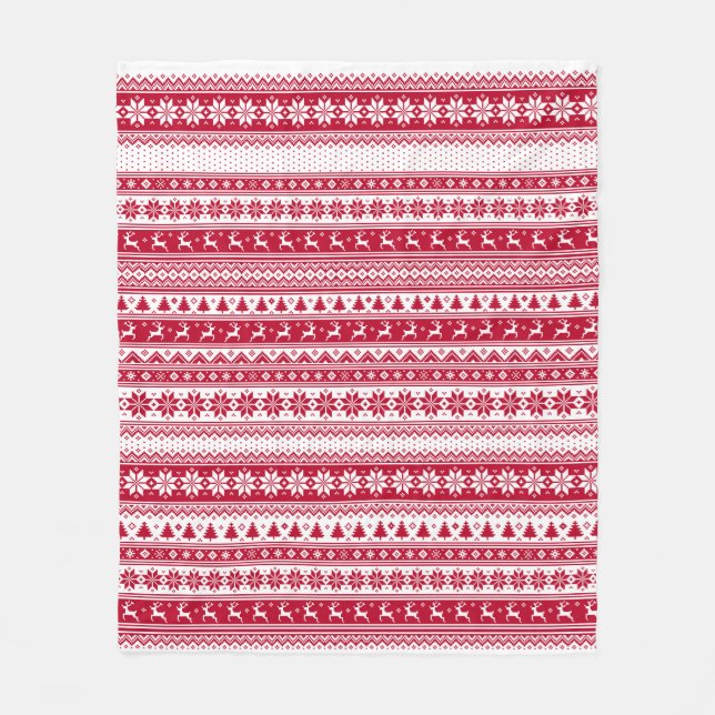 Couverture Polaire Nordic - Noël scandinave (Devant)