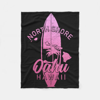 Couverture Polaire North Shore Oahu Hawaii Planche de Surf Surfant Su