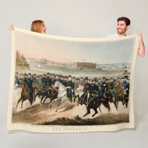 Couverture Polaire Nos généraux, restaurés Vintage 1864 Guerre civ