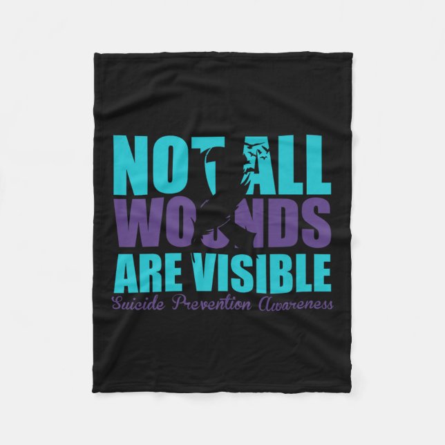 Couverture Polaire Not All Wounds Are Visible Suicide Prevention Awar (Devant)