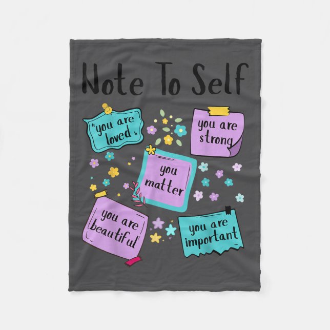 Couverture Polaire Note To Self You Suicide Prevention Awareness  (Devant)