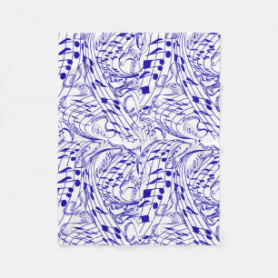 COUVERTURE POLAIRE NOTES BLEUES DE MUSIQUE