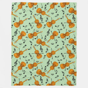 Couverture Polaire Notes de musique violon
