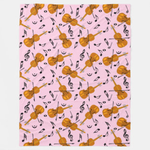 Couverture Polaire Notes de musique violon