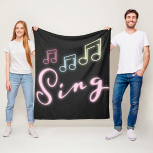 Couverture Polaire Notes musicales de Sing Neon