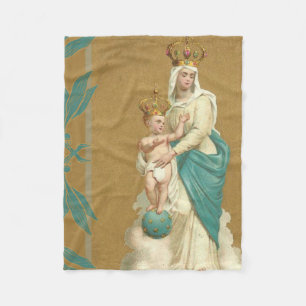Couverture Polaire Notre Madame d'enfant Jésus de victoire