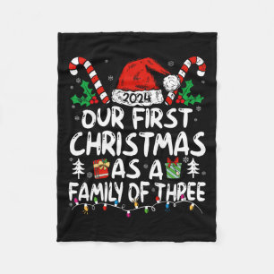 Couverture Polaire Notre Premier Noël En Famille De Trois 2024 Nouvea