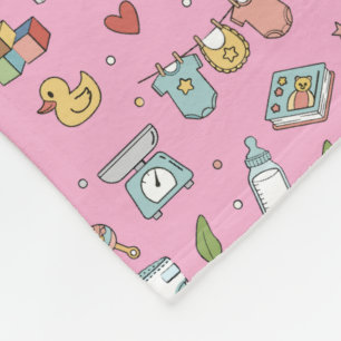 Couverture Polaire Nounours ourson canard motif sans couture bébé